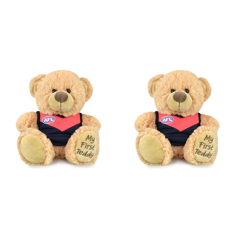 2PK AFL First Teddy Melbourne Bear Plush Toy 23cm - Beige