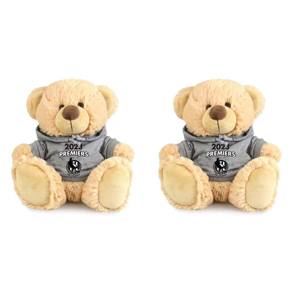 2PK AFL Premiership Hoodie 2023 Plush Bear Animal Toy 23cm