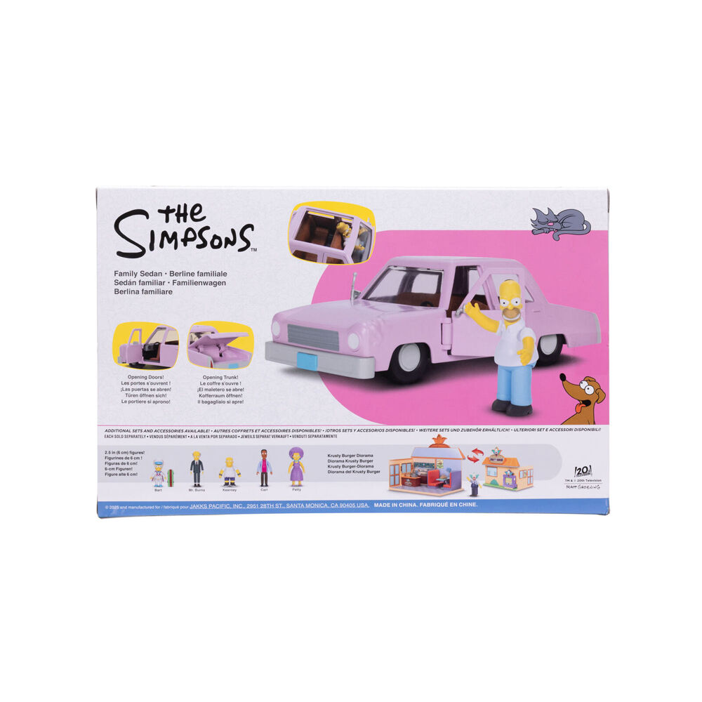 The Simpsons Vehicle Homer w/ Sedan Childrens Toy Playset 2.5inch