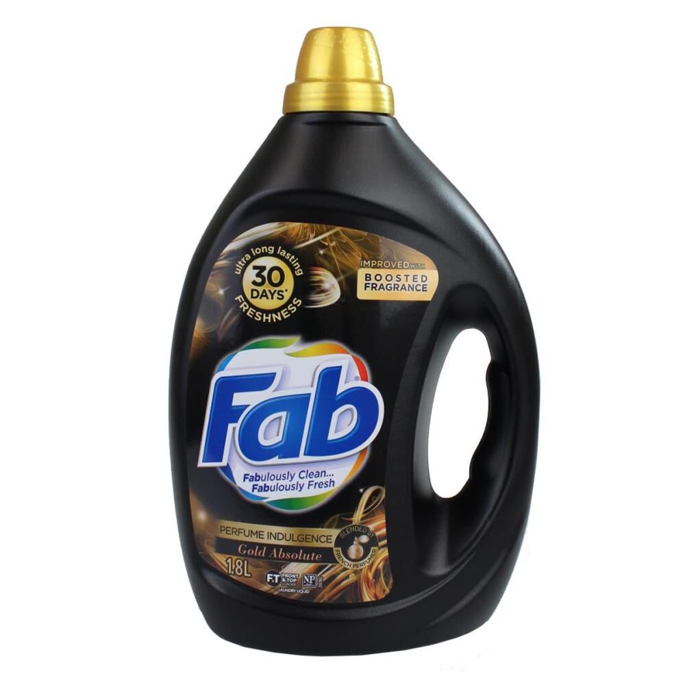 4PK Fab 1.8L Laundry Liquid Gold Absolute Perfume Indulgence Long Lasting