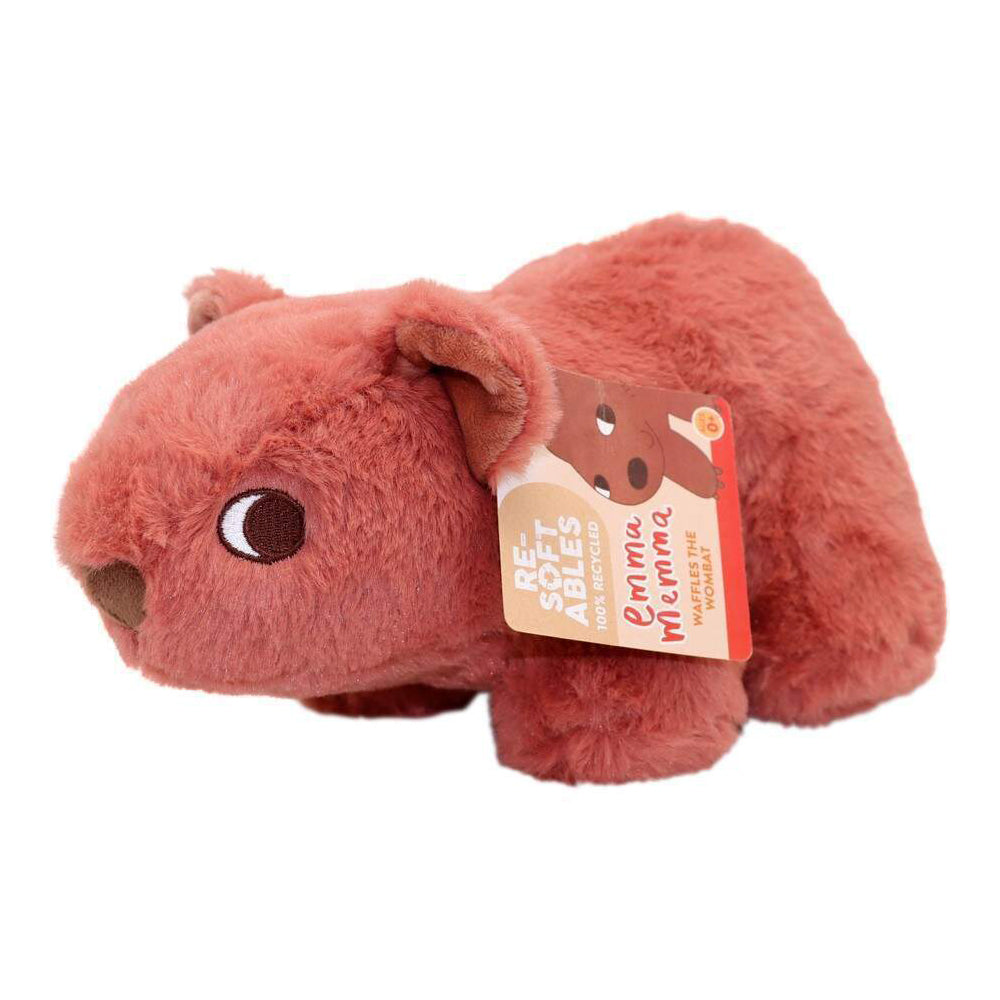 2PK Resoftable Emma Memma Wombat Plush 10" Kids Toy - Red 0m+