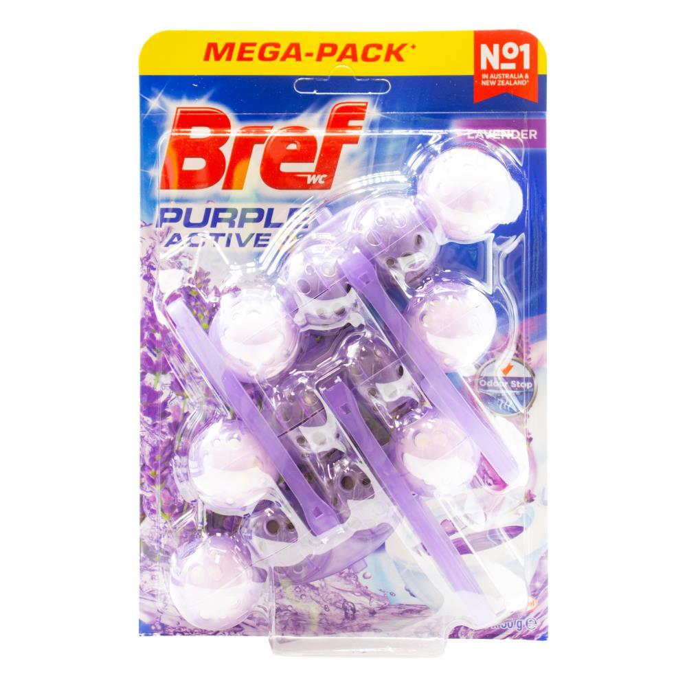 9pc Bref Toilet Cage Purple Active Bathroom Bowl Freshener 50g Lavender
