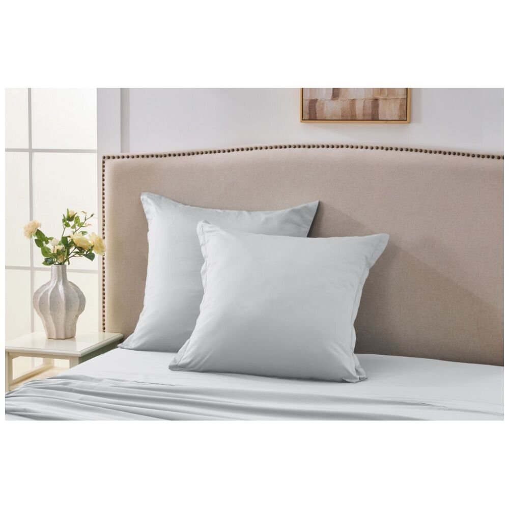 4PK Grosvenor House 500TC Egyptian Cotton Tailored European Pillowcase Silver