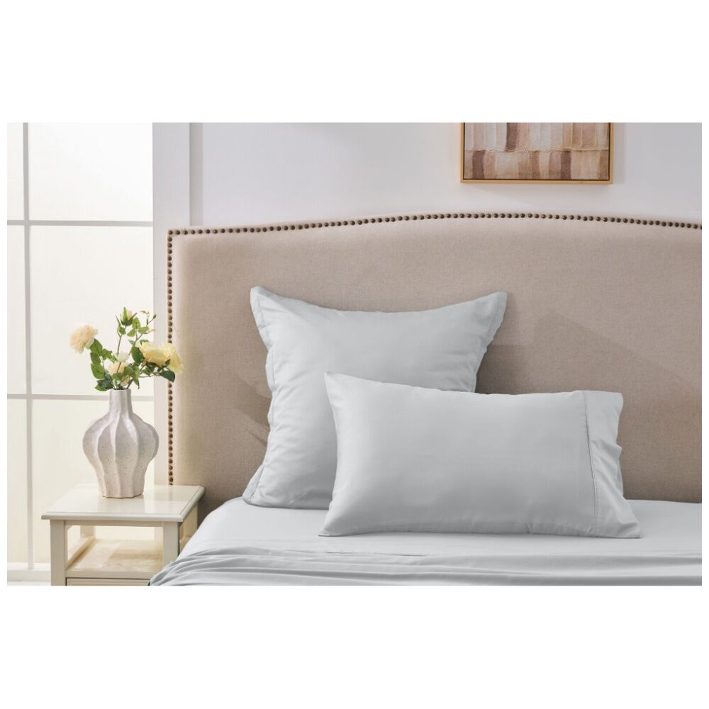 4PK Grosvenor House 500TC Egyptian Cotton Tailored European Pillowcase Silver
