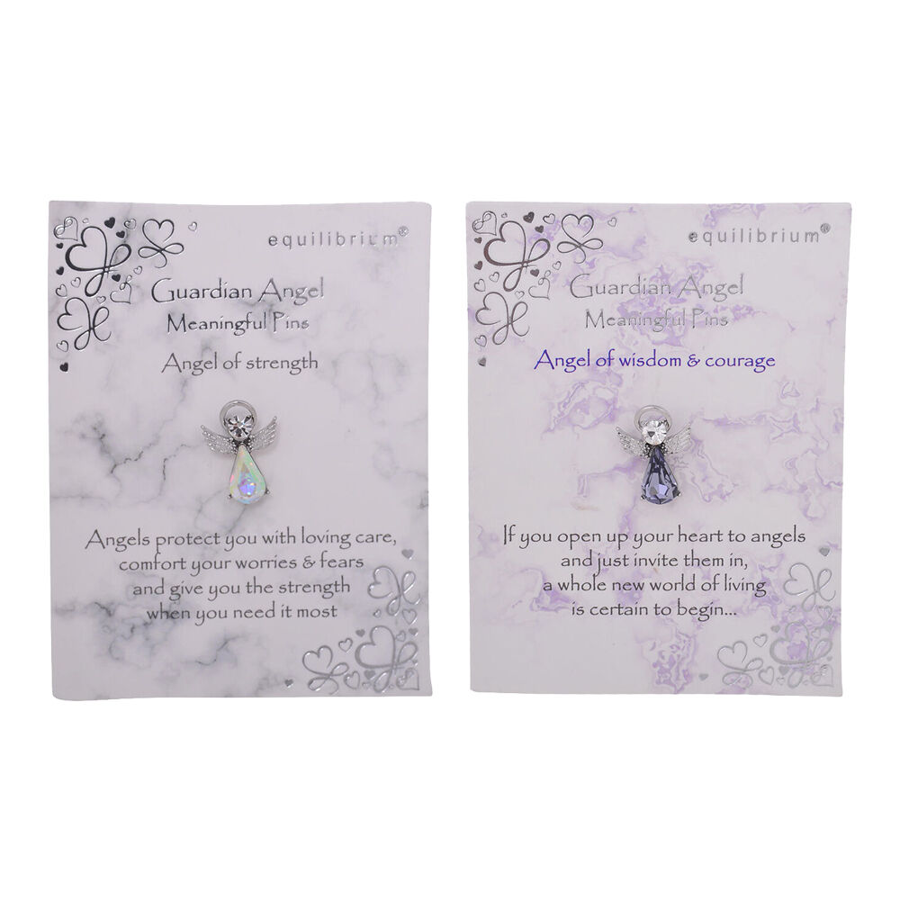 2pc Gibson Gifts Equilibrium Guardian Angel Pin Protection Jewelry Combo Set