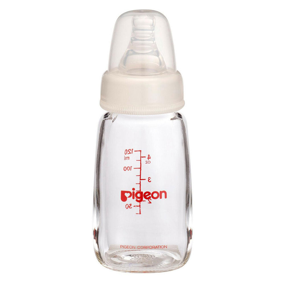 2x Pigeon Slim Neck Peristaltic Glass Bottle 120mL