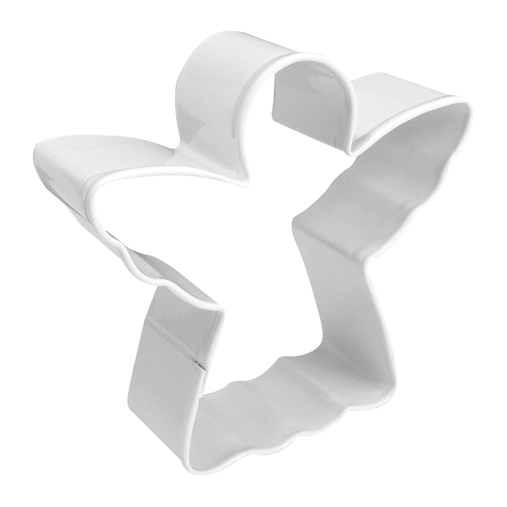 8PK R&M Angel Cookie Cutter Polyresin Coated Steel 7.75cm - White