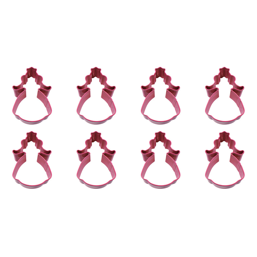 8PK R&M Princess Cookie Cutter Polyresin Coated Steel 12.05cm - Fuchsia