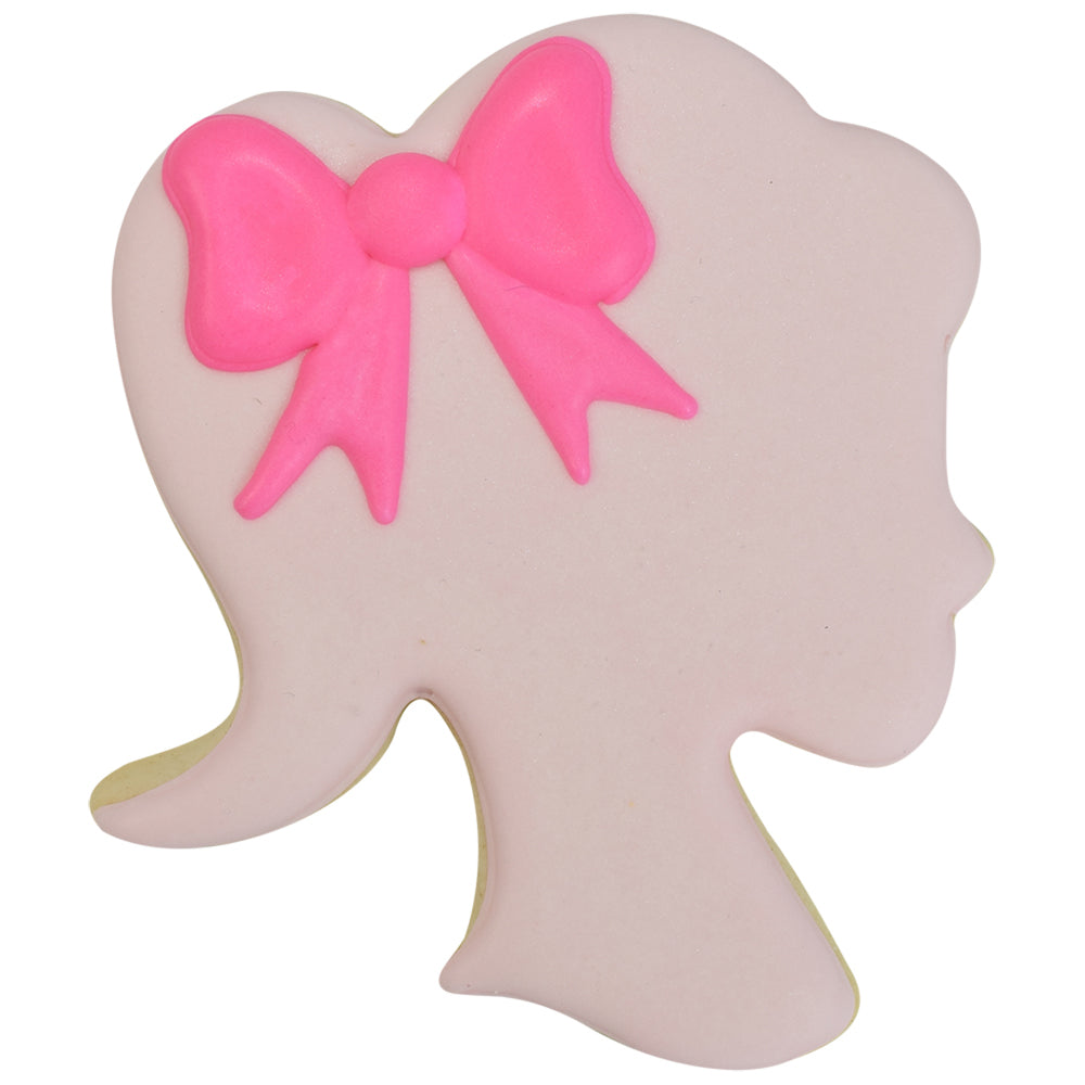 8PK R&M Girl Doll Head Cookie/Biscuit Cutter 9cm - Fuchsia