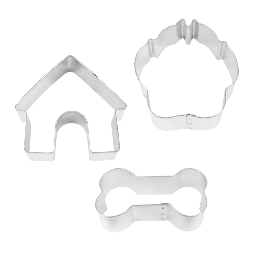 9pc R&M Stainless Steel Dog Cookie Cutter Set - Silver