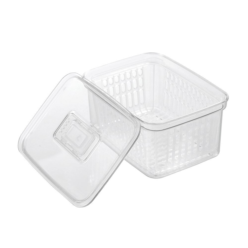3x Boxsweden Crystal 2.2L Vegetable Storer Fridge Container - Clear