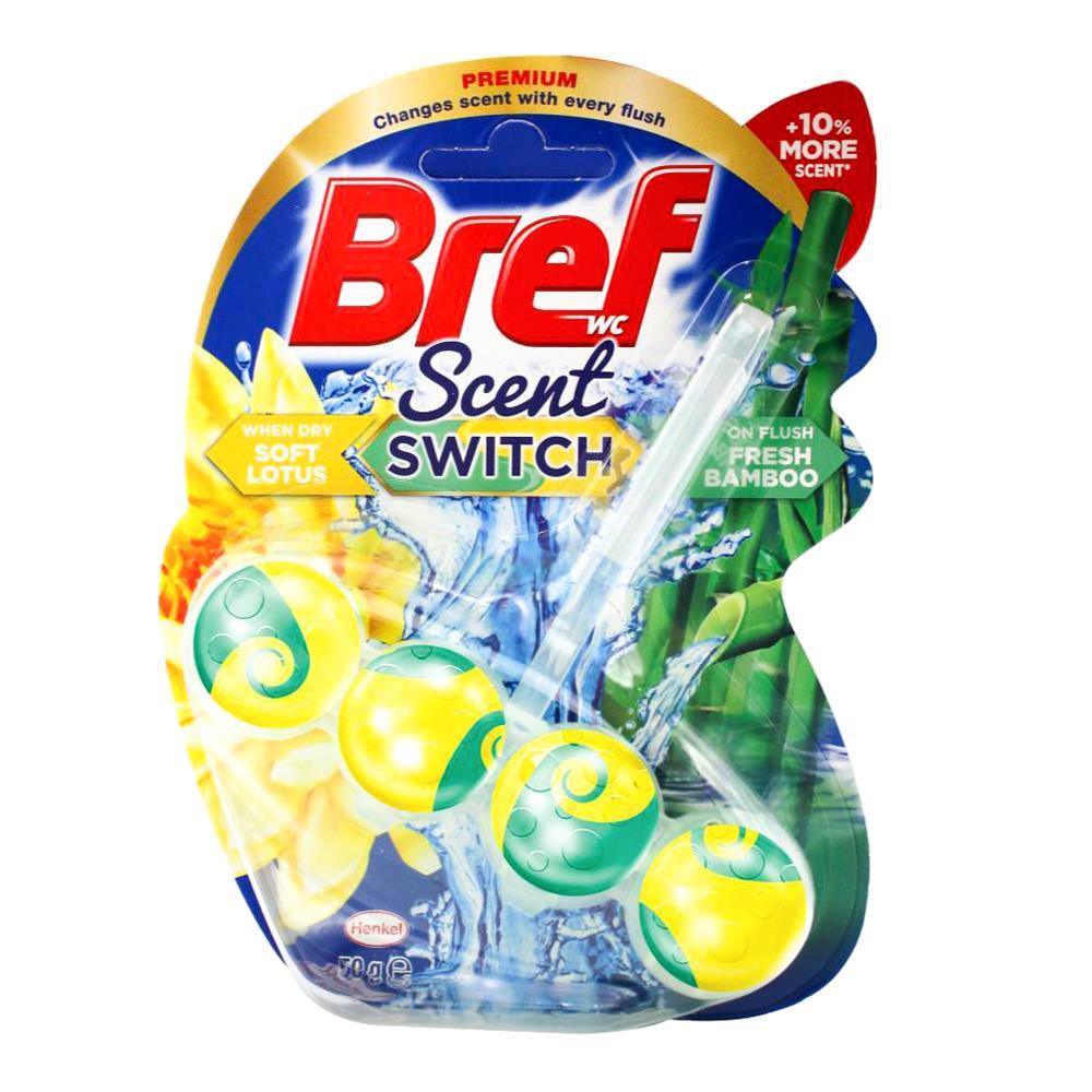 6PK Bref Toilet Cage Scent Switch 50g Soft Lotus/Fresh Bamboo