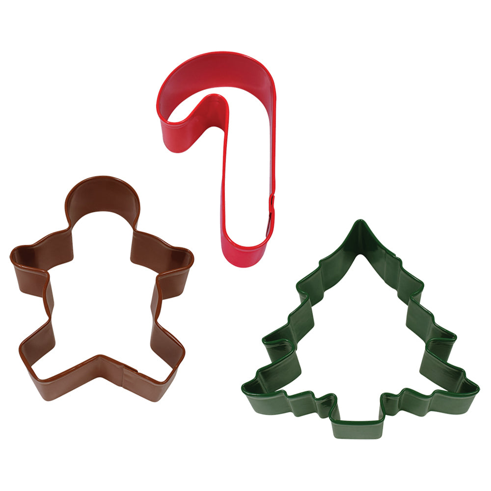 9pc R&M Xmas Polyresin Coated Steel Coloured Cookie Cutter Set