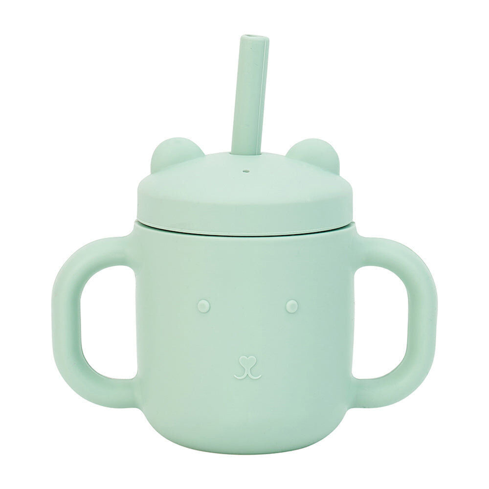 2PK Annabel Trends Mini Sippi Bear Cup w/ Handles Moss 11.5cm