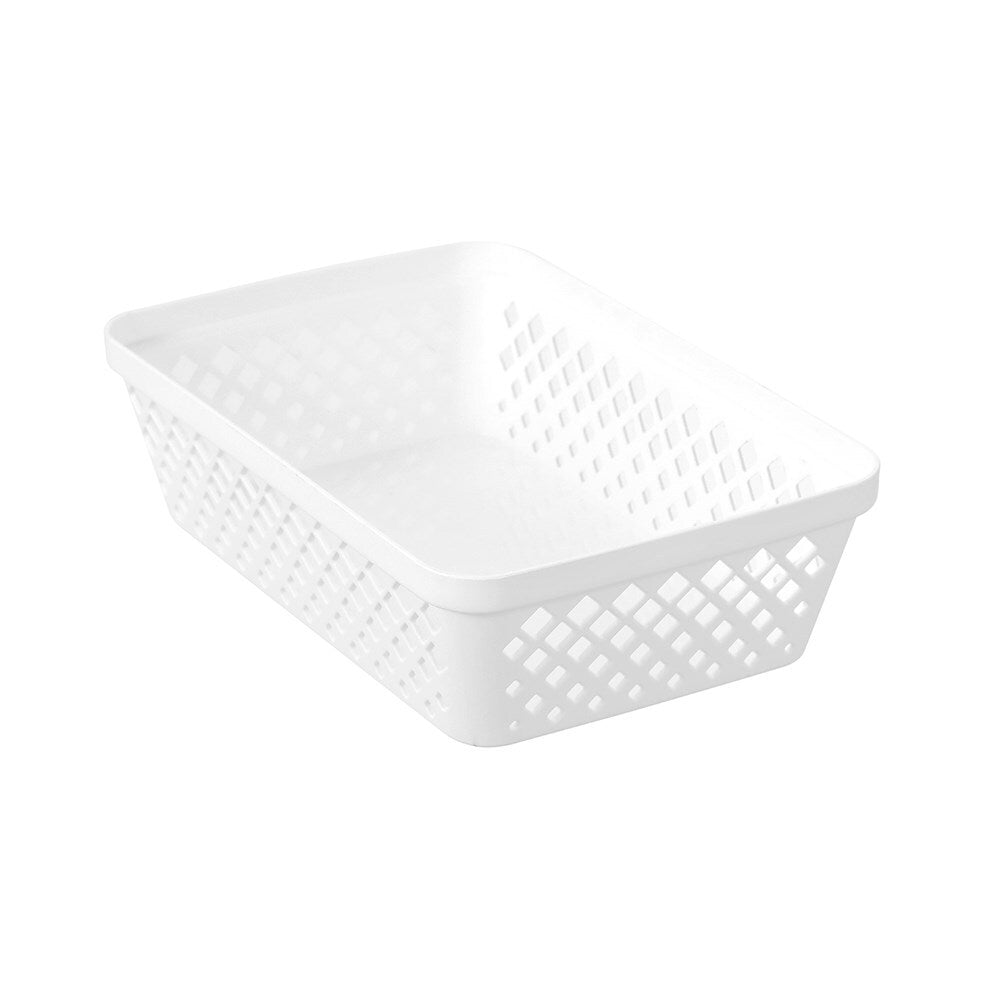 8PK Boxsweden Kept Diamond 23.5x16cm Organiser Tray Basket - White