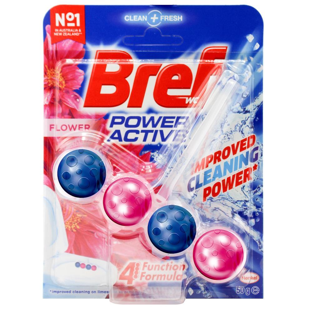 6PK Bref Power Active 4in1 Toilet Cleaner 50g Flower Blossom