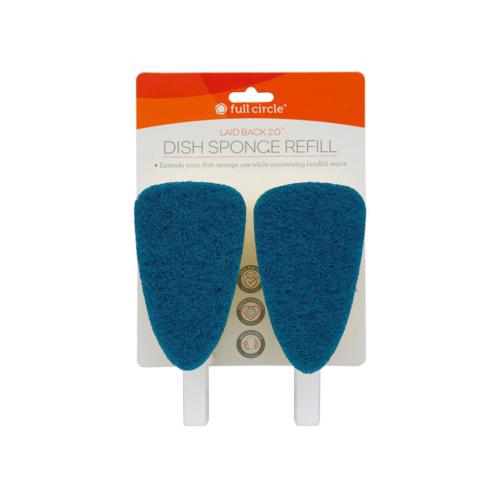 2x 2pc Full Circle Laid Back-2 Dish Sponge Triangle Refill/Replacement Head