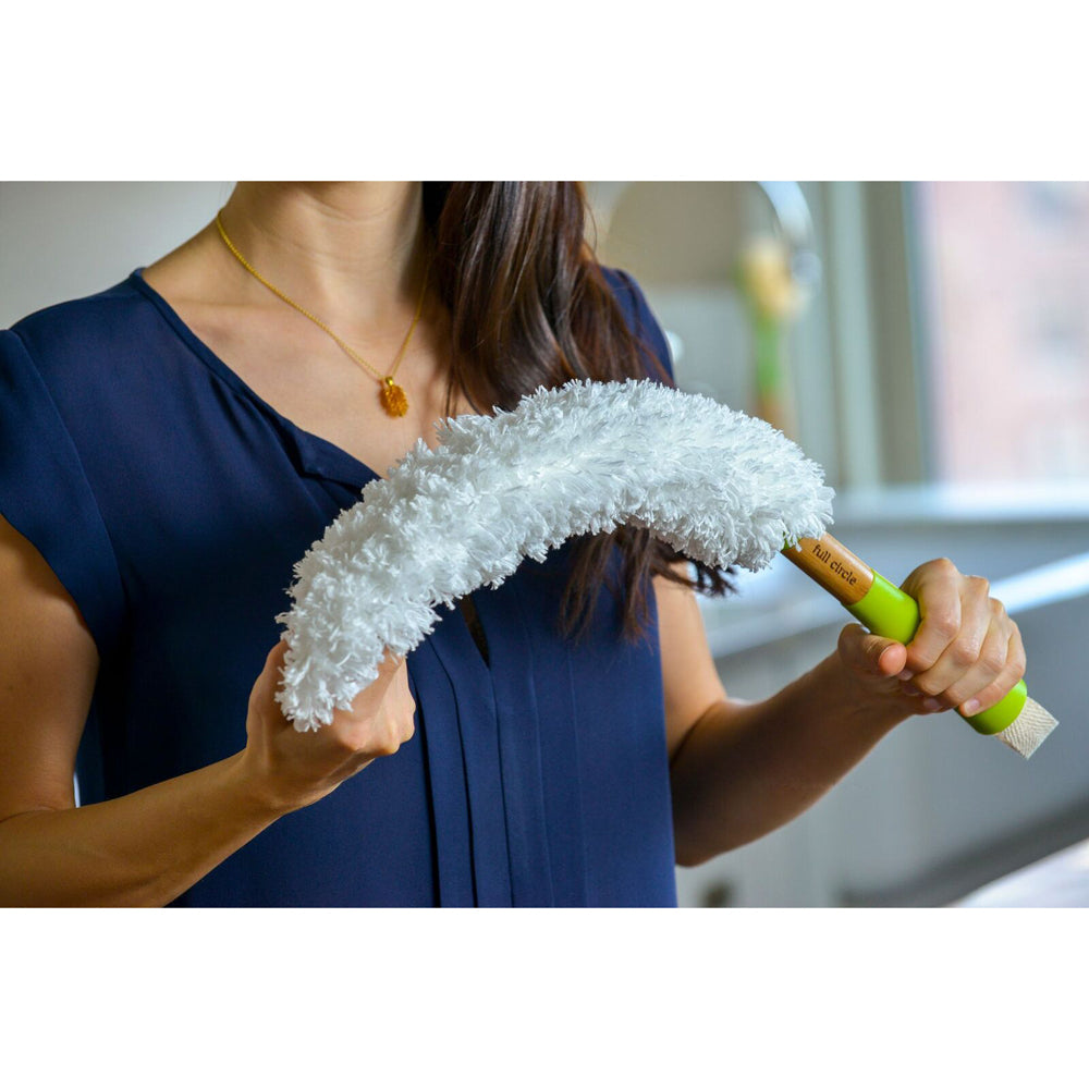 2PK Full Circle Dust Whisperer Microfibre Duster Refill Replacement - White