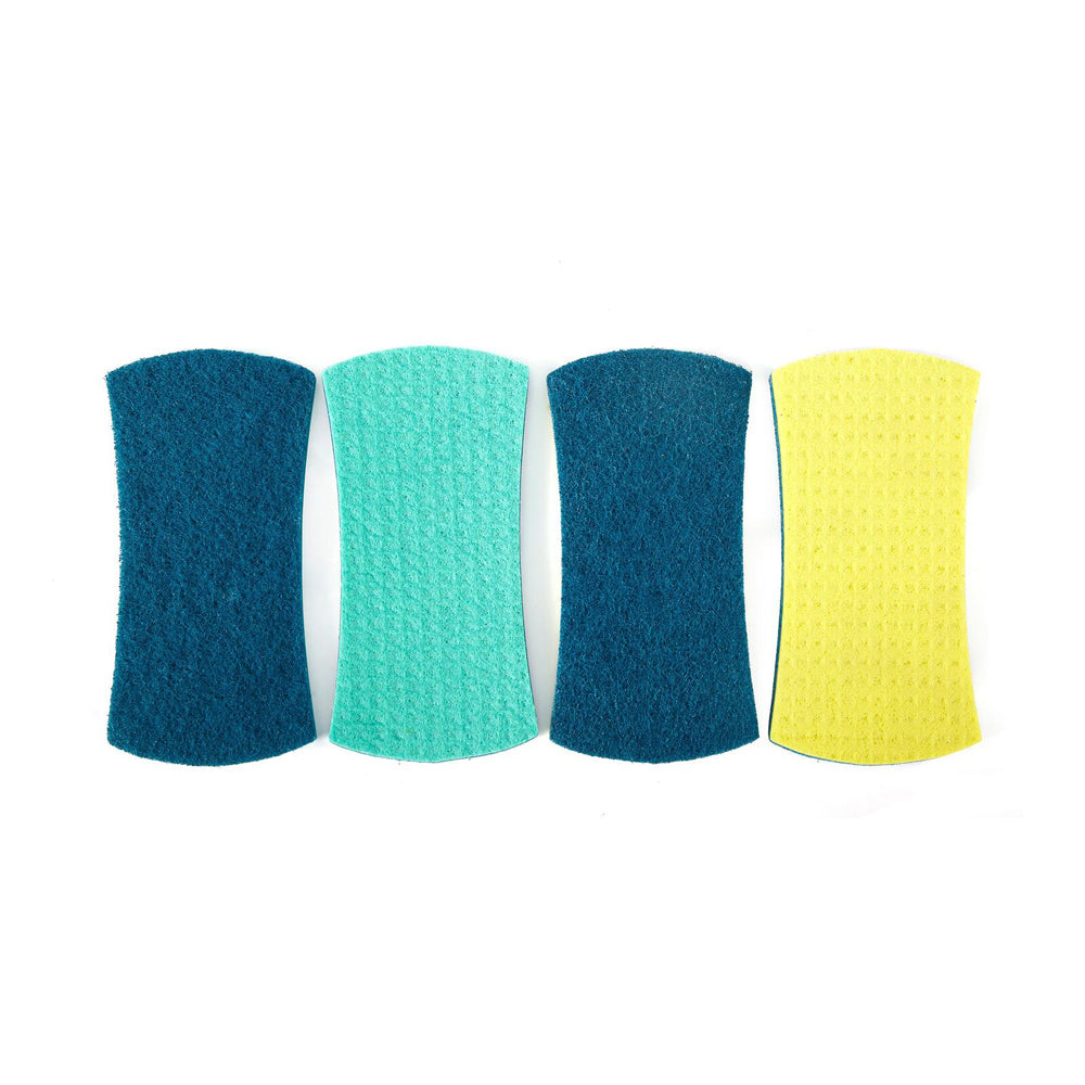 2PK 4PK Full Circle Stretch Plastic Counter/Sink Scrubbers Set