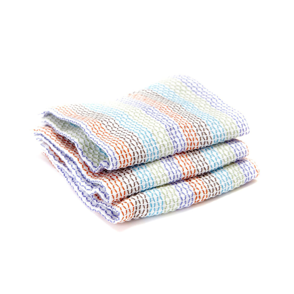 2x 3pc Full Circle 30cm Cotton Tidy Square Dish Cloths