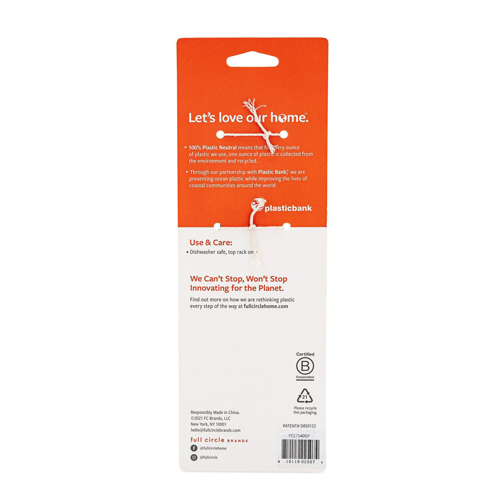 2x 4pc Full Circle Little Sipper Bottle/Straw Cleaning Brush Set - Grey