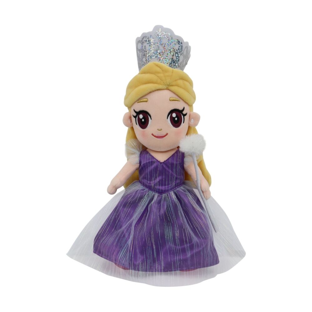 Wicked Kids Medium Soft Plush Toy Glinda w/ Wand & Tiara 10 Inch