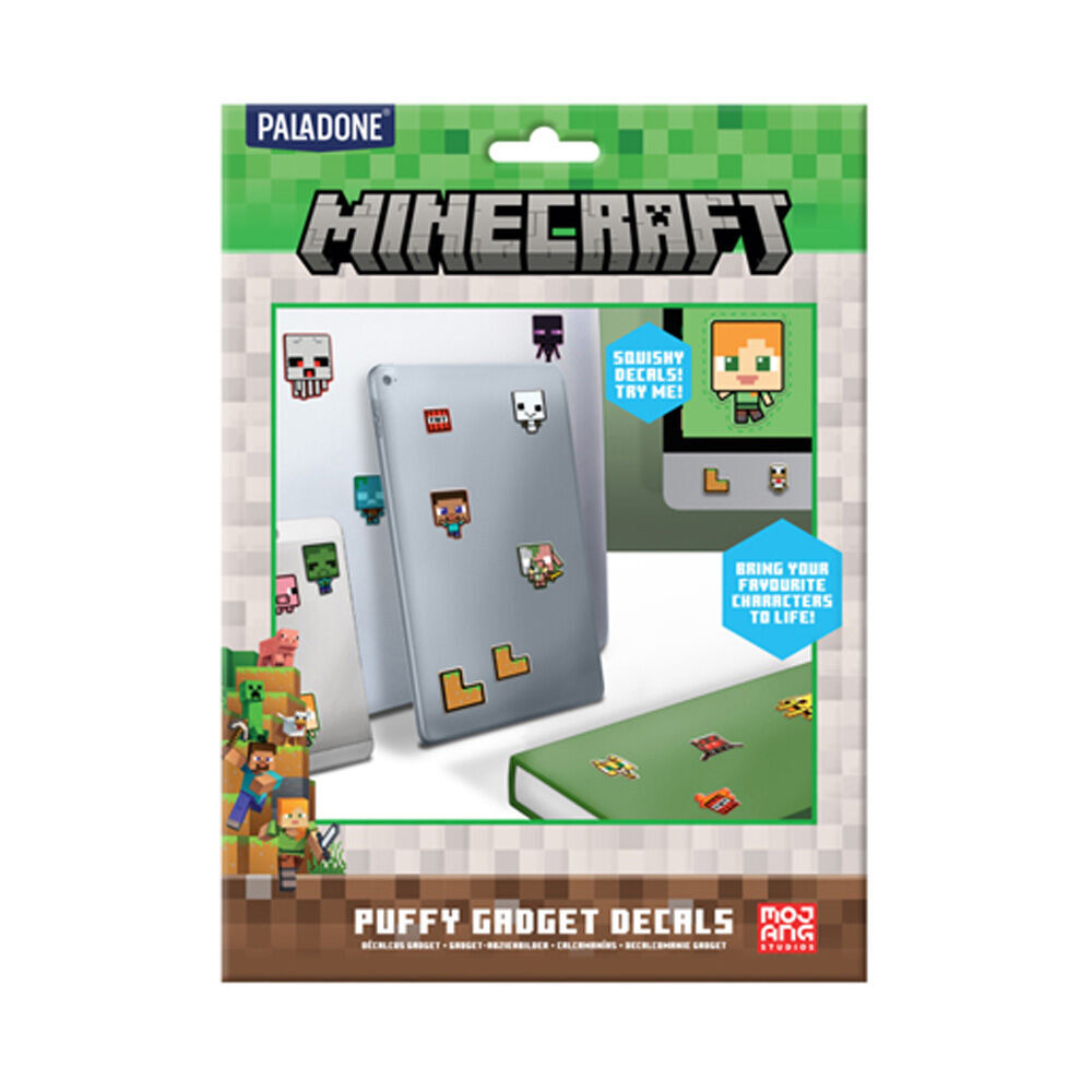 120pc Minecraft 3D Puffy Textured Gadget Decal Stickers 8y+