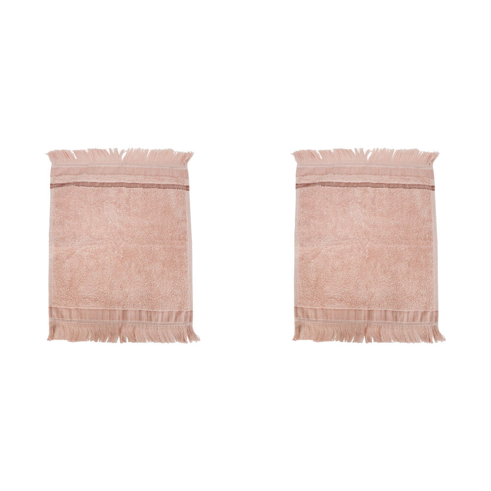2PK Annabel Trends Coast Turkish Fibre Cotton Face Washer 30x35cm - Dusty Pink