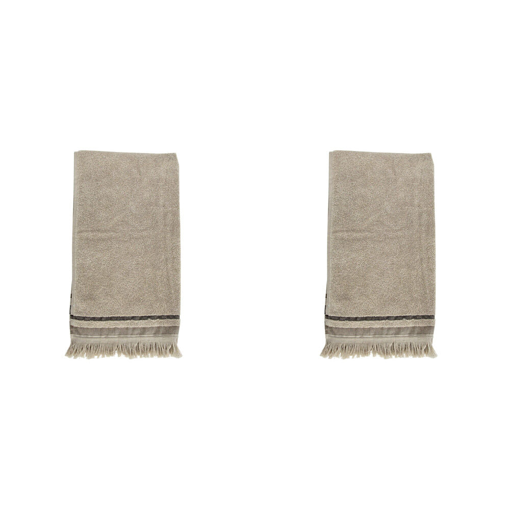 2PK Annabel Trends Coast Turkish Fibre Cotton Hand Towel 50x90cm - Sand