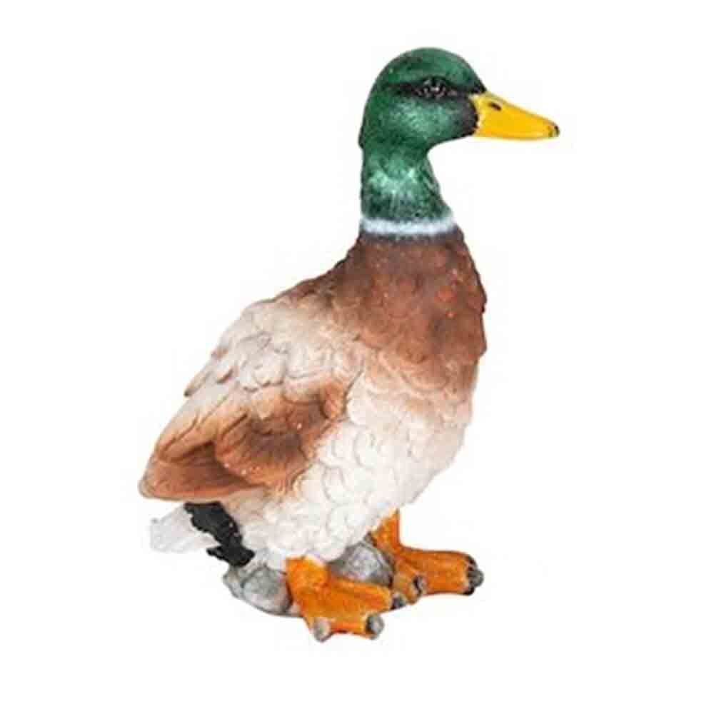 4PK Resin Duck Outdoor Home Decoration Orange/Green Assorted