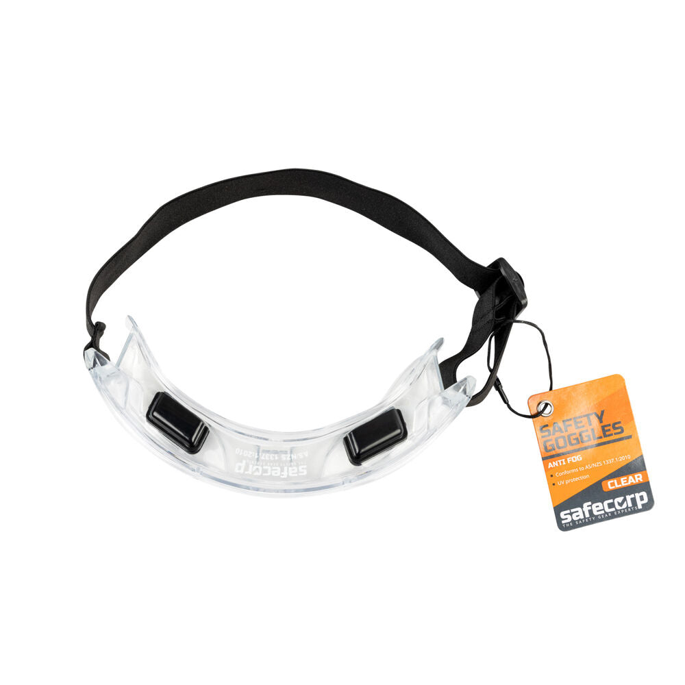 4PK Safecorp Clear PPE Safety Goggles Anti Fog UV Resistant Direct Vent Black