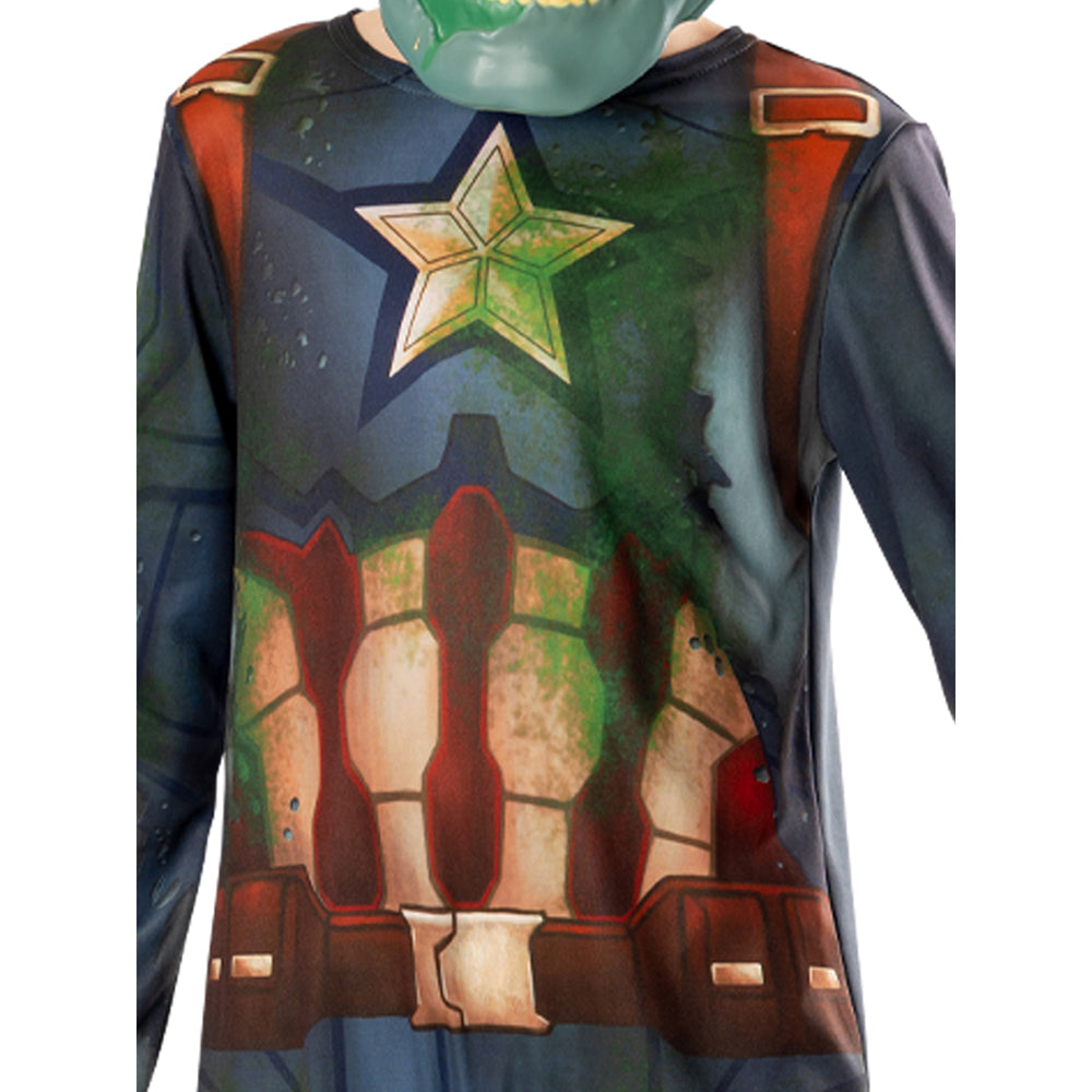 Marvel Size Captain America What If Zombie Jumpsuit Kids Costume