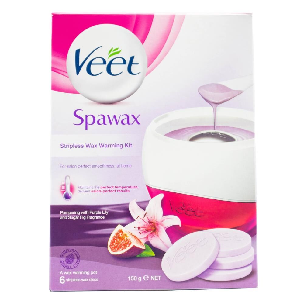2PK Veet Spawax Hair Removal Stripless Wax Warming Starter Kit