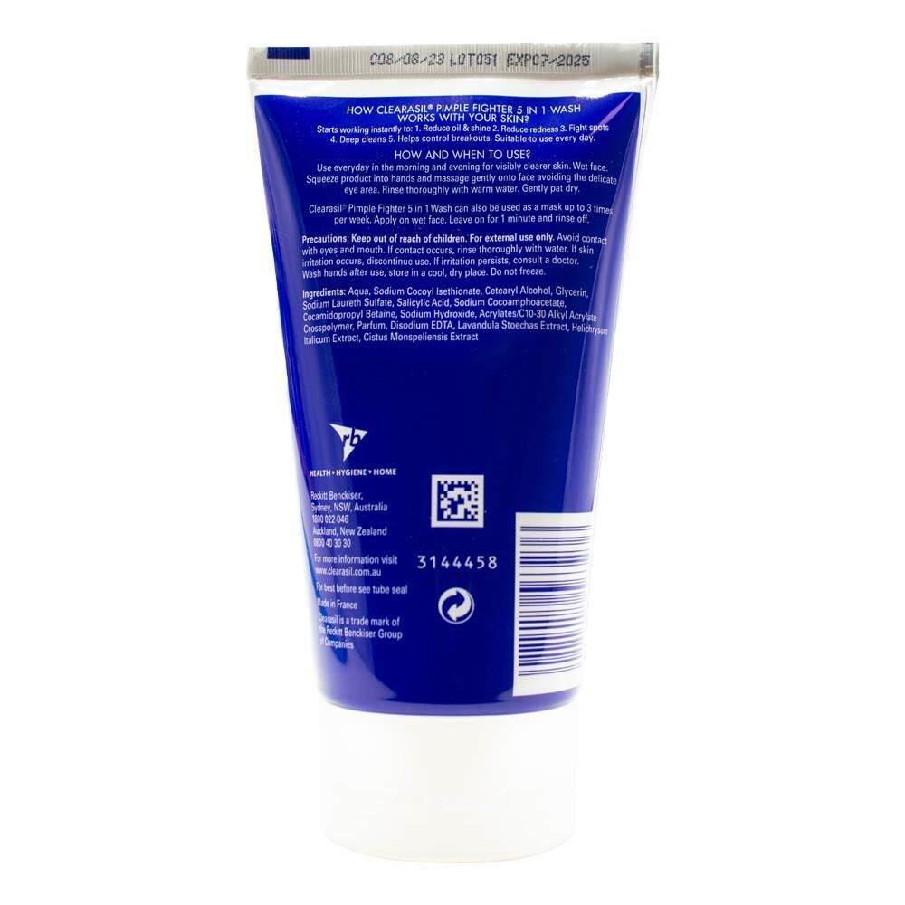 12PK Clearasil 150ml Pimple Fighter 5-in-1 Wash