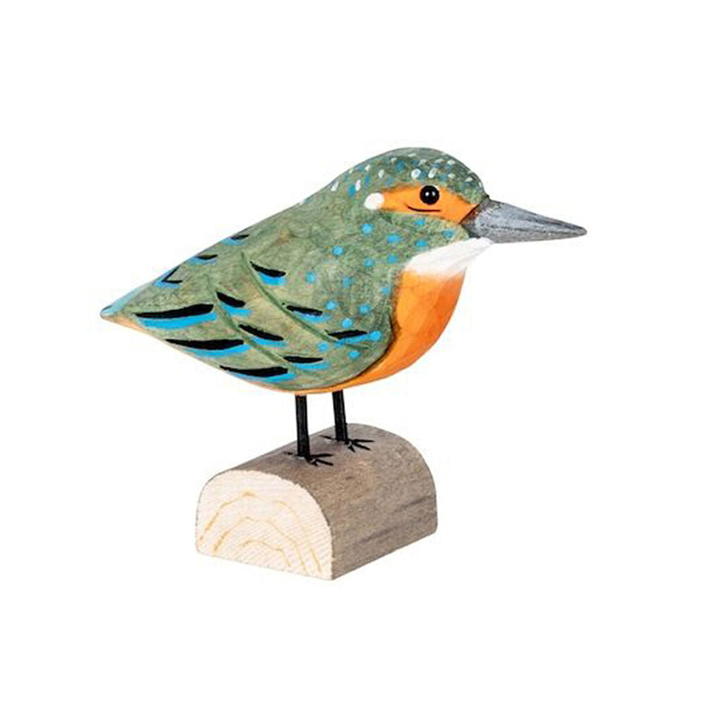 2PK Timber Kingfisher Indoor Home Decoration 23x9cm Green