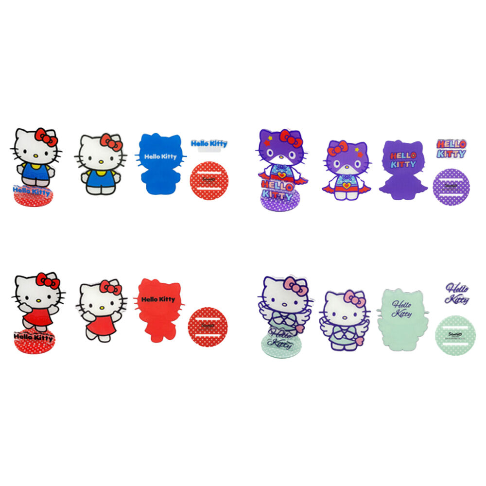4PK Hello Kitty Acrylic Figurine Kids Collectable Toy For Ages 3y+ Assorted
