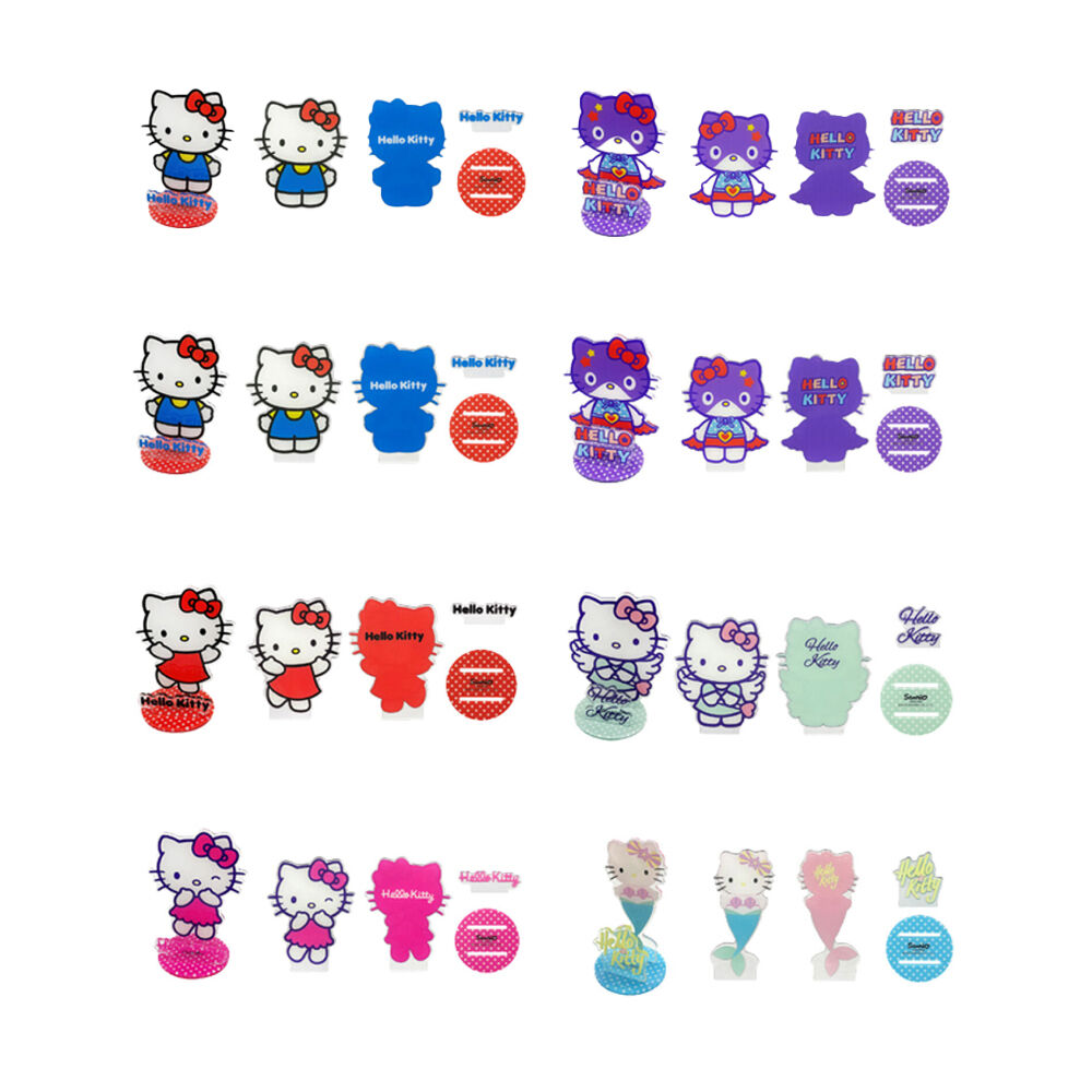8PK Hello Kitty Acrylic Figurine Kids Collectable Toy For Ages 3y+ Assorted