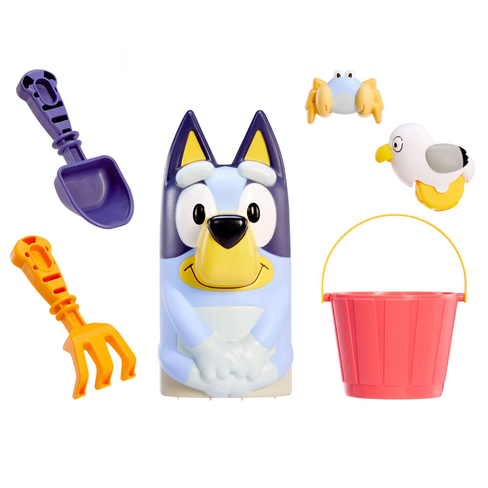 Little Tikes Bluey Beach Day Sandbox w/6 Accessories Outdoor Sandpit Toy 1y+