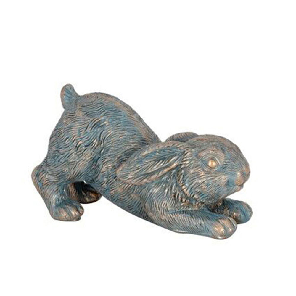 4PK Polyresin Bunny Rabbit Planter Pot Feet Riser Aged Brass