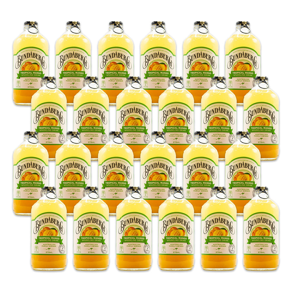 24PK Bundaberg 375ml Tropical Mango Non-Alcoholic Flavoured Drink