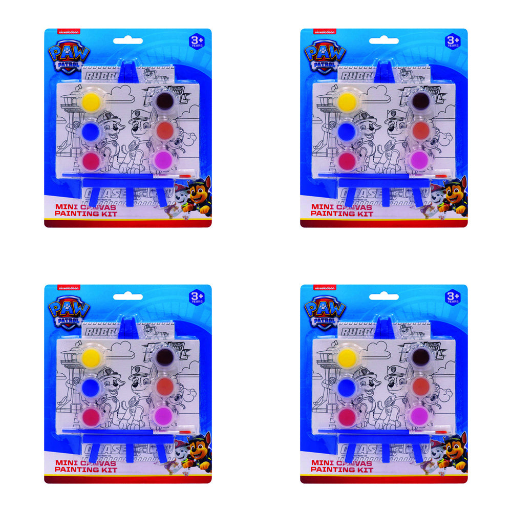 4PK Haven Paw Patrol Kids Mini Canvas Painting Kit 3y+