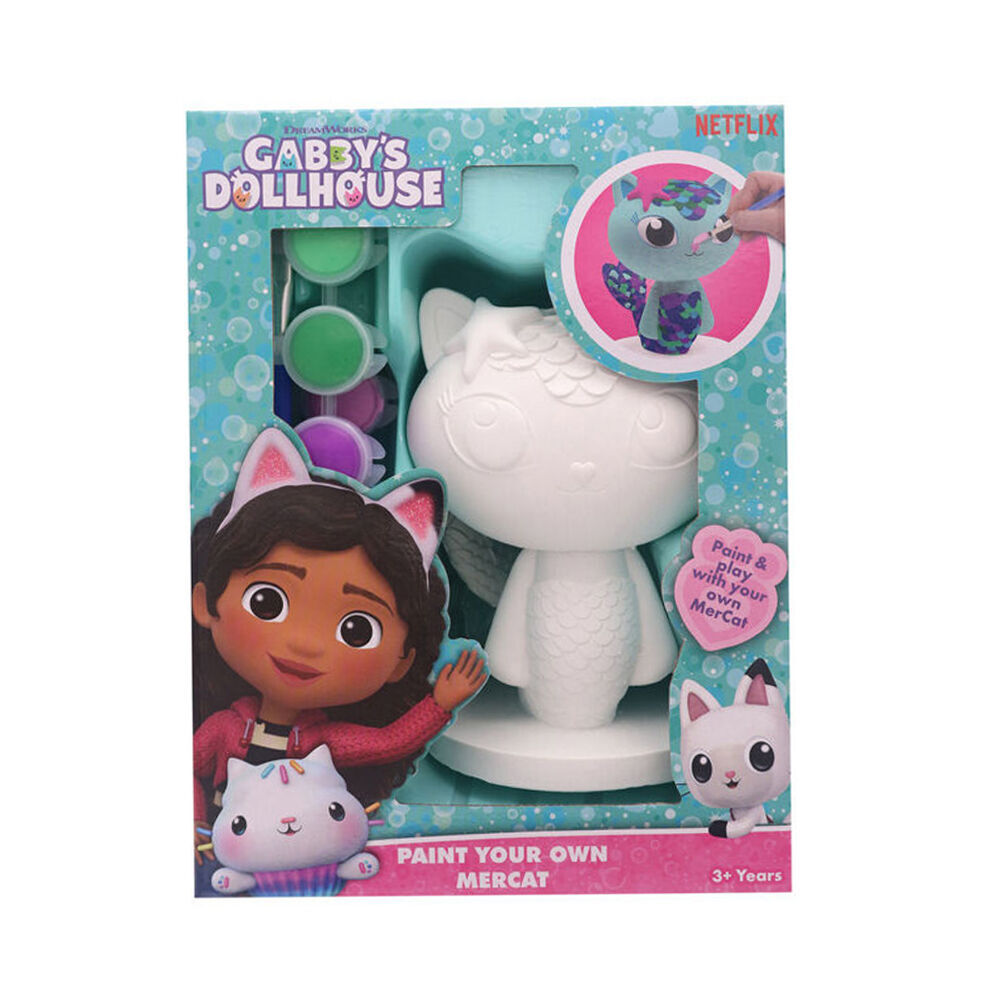 3PK Gabbys Dollhouse Paint Your Own Character Assorted Kids Art Craft 3y+