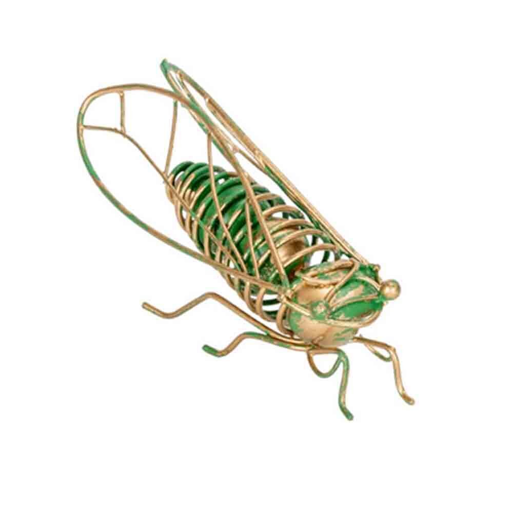 6PK Cicada Ornament Home Decoration 9x4cm Green/Gold Assorted