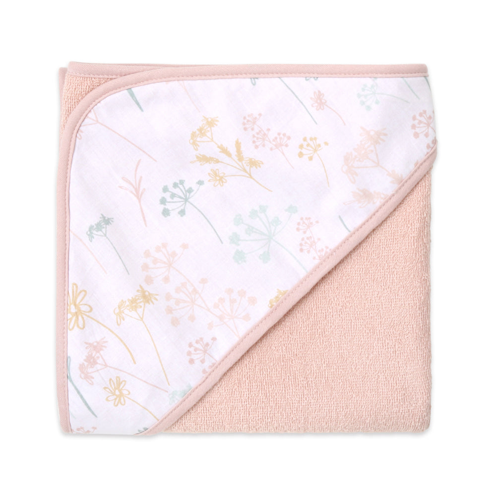 2PK Little Haven Cotton Hooded Wild Flower Soft Baby Towel 76cm