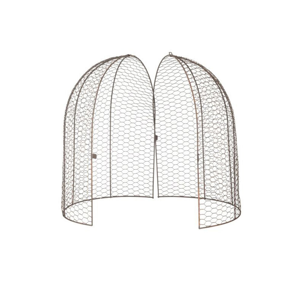 Large Cloche Dome Outdoor Decoration 41x51cm Rust Copper