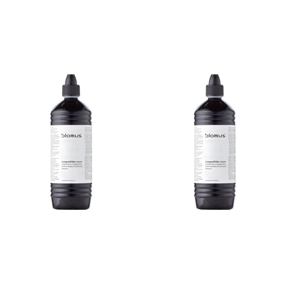 2PK Blomus Clear Lampoil Outdoor Garden Burning Lamp/Torch Fuel 1L Black