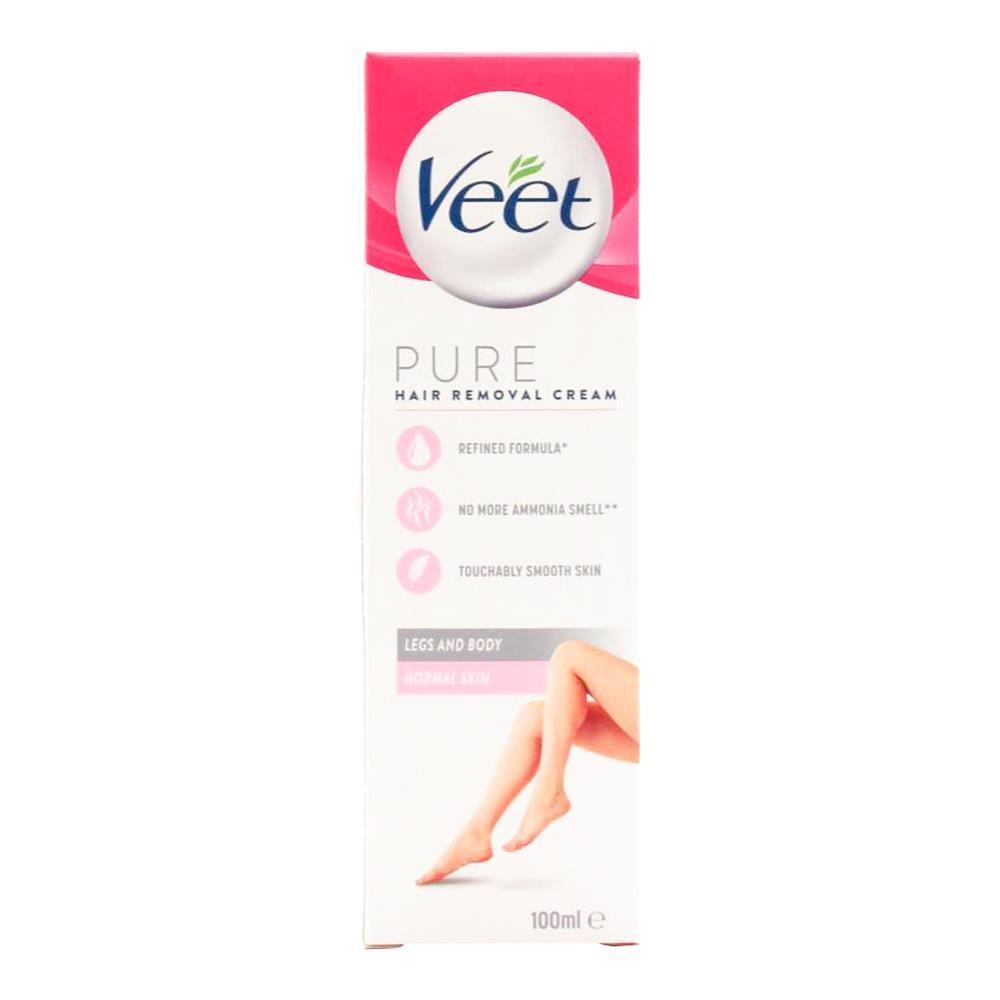 3PK Veet 100ml Pure Hair Removal Cream Legs & Body For Normal Skin