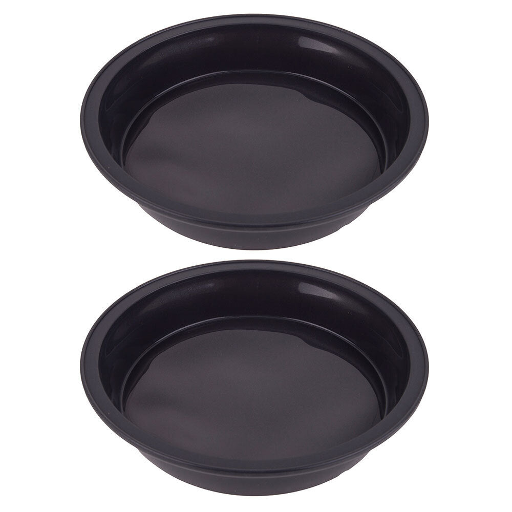 2x Daily Bake Silicone Round Cake Pan 24cm dia - Charcoal
