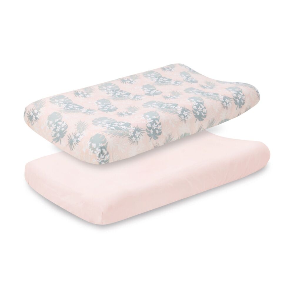 8pc Little Haven Llama Botanical Girl Themed Baby Cot Bedding Bundle Pink