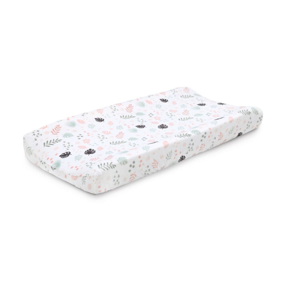 6pc Little Haven Botanical Leaf Girl Themed Baby Cot Bedding Bundle Pink